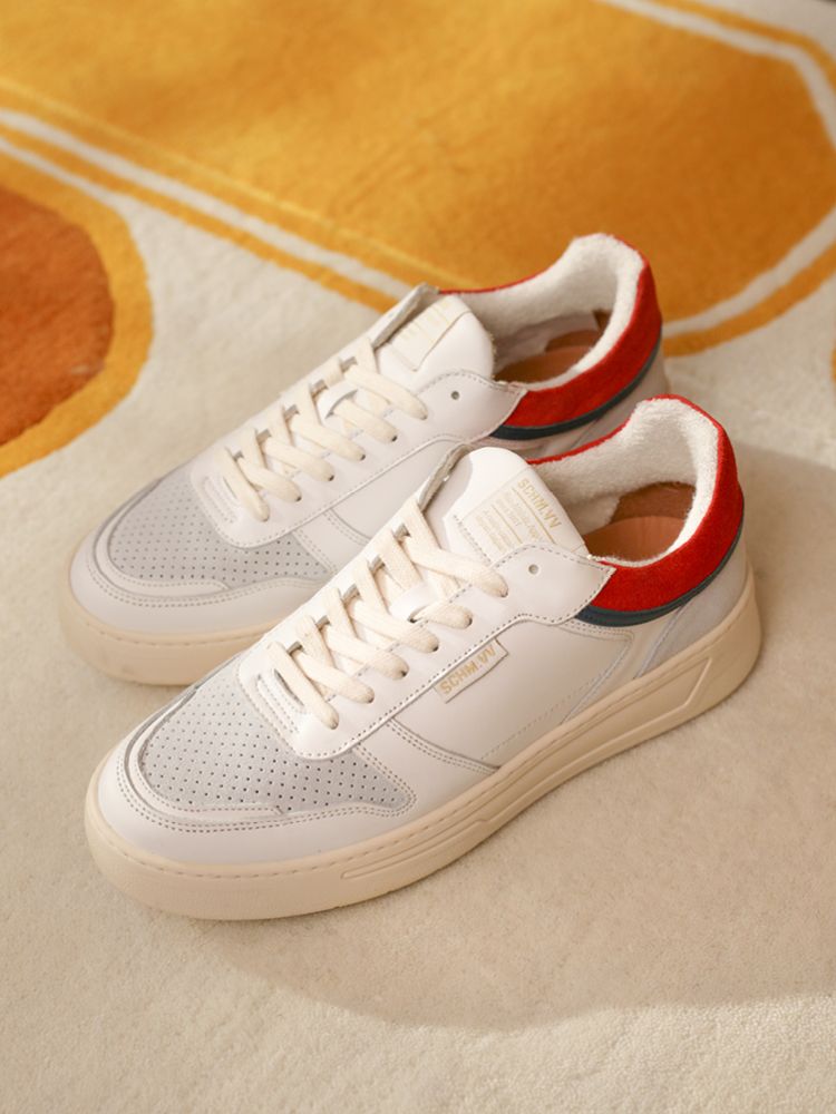 SMATCH SNEAKER M - S.PUNCH/SUEDE - WHITE/RED